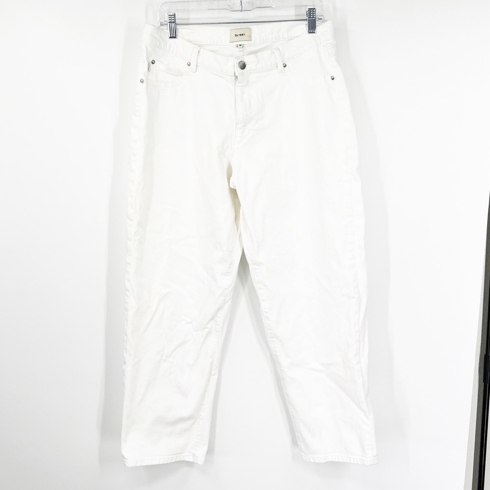 DL1961 Thea Boyfriend Relaxed Tapered Jeans White 27”